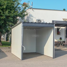 Motorgarázs, Kerti tároló, elején nyitott, Renato 2x3m