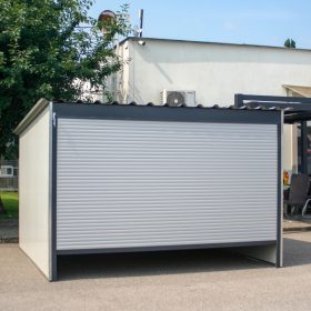 Motorgarázs, Kerti tároló, elektromos kapuval, Renato 3 x 3m