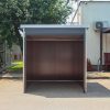 Motorgarázs, kerti tároló, elején nyitott, famintás oldalfalakkal, Woody 2 x 3m 