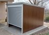 Motorgarázs, kerti tároló, elején nyitott, famintás oldalfalakkal, Woody 2 x 3m 