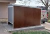 Motorgarázs, kerti tároló, elején nyitott, famintás oldalfalakkal, Woody 2 x 3m 